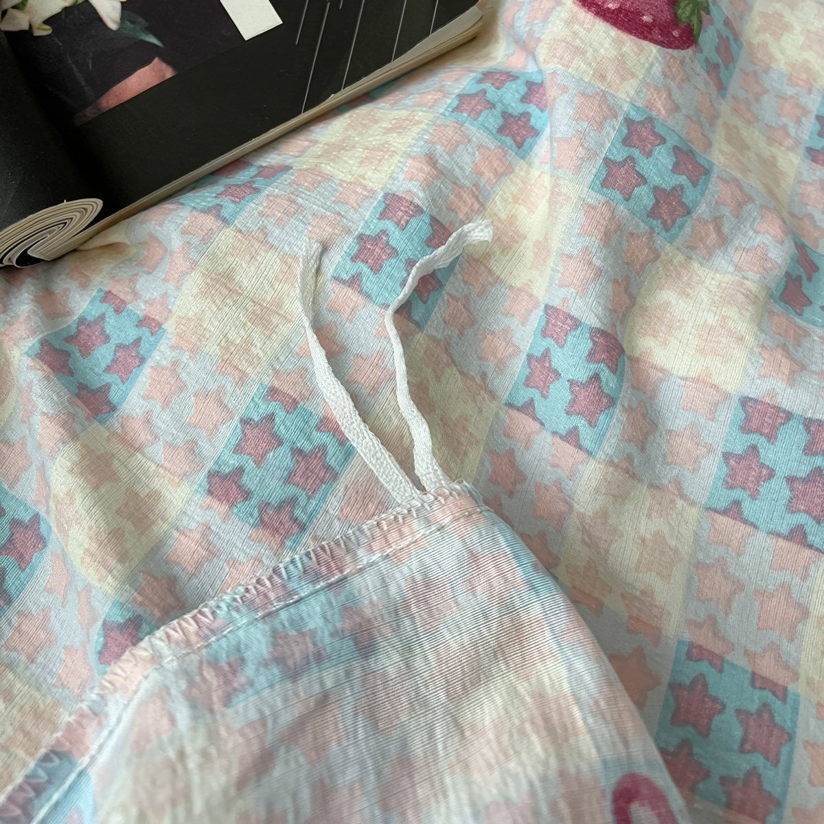 Najlepszy zestaw pościeli z truskawkami w stylu kawaii
