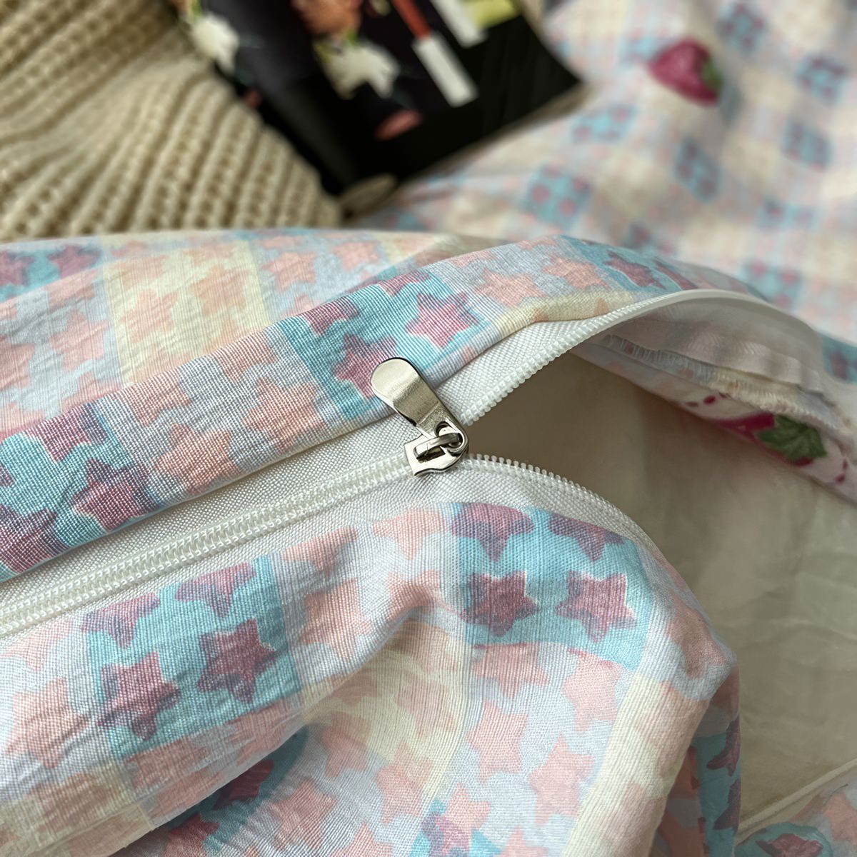 Najlepszy zestaw pościeli z truskawkami w stylu kawaii