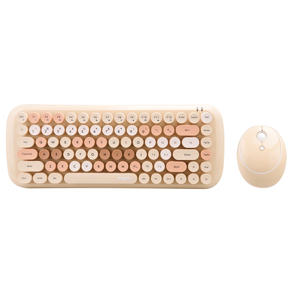 Zestaw klawiatury i myszy w stylu retro Kawaii