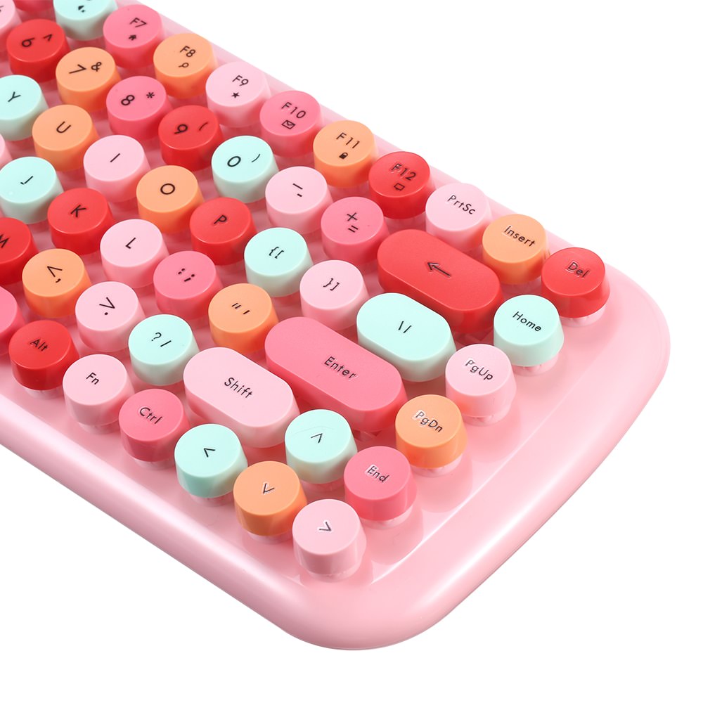 Zestaw klawiatury i myszy w stylu retro Kawaii