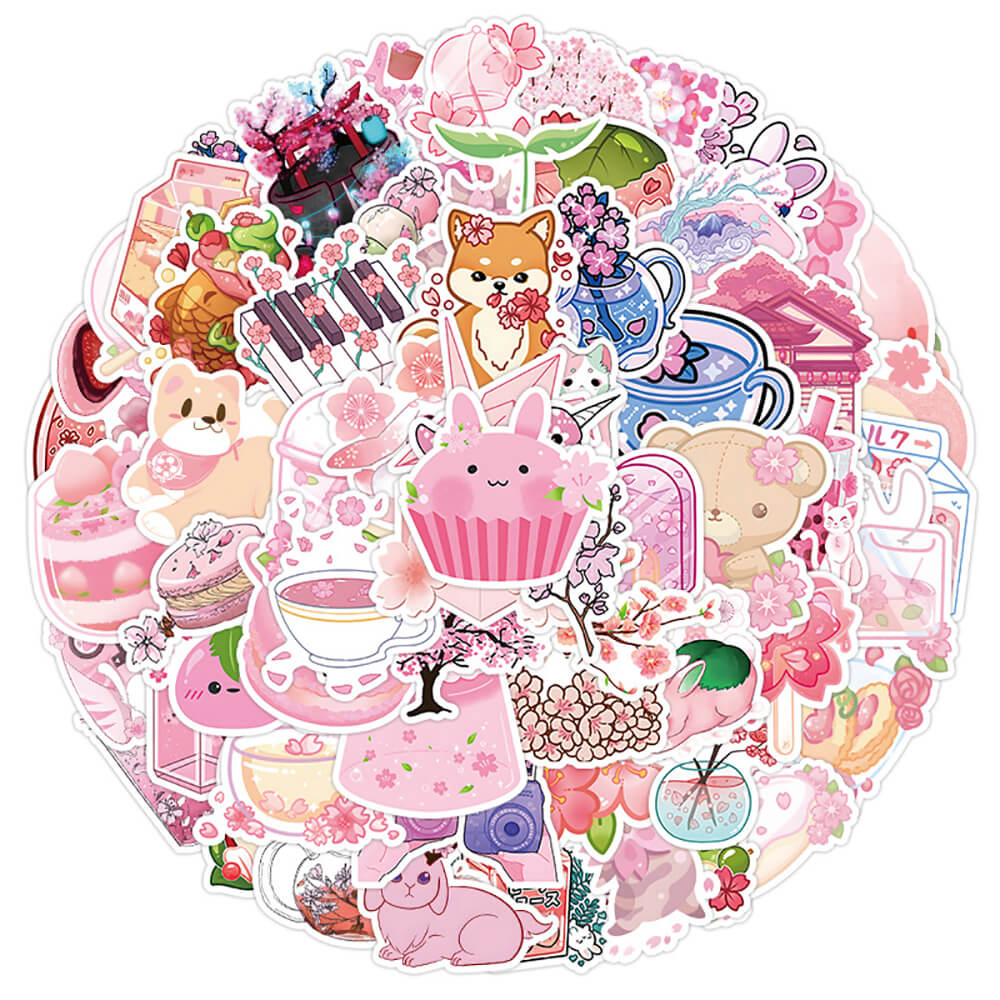 Zestaw naklejek Kawaii Sakura