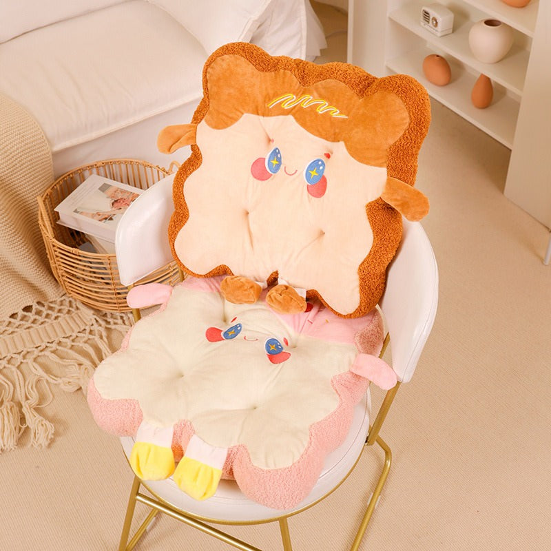 Poduszka na siedzenie w kształcie toastu kawaii