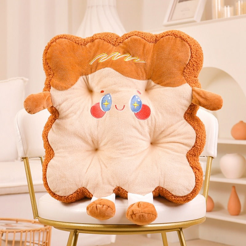 Poduszka na siedzenie w kształcie toastu kawaii
