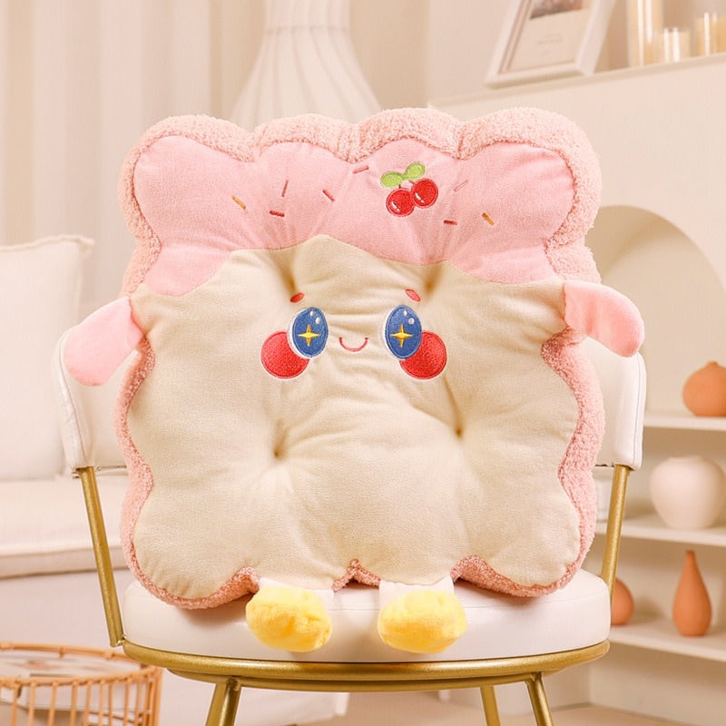 Poduszka na siedzenie w kształcie toastu kawaii