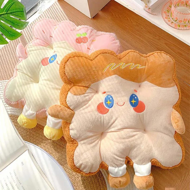 Poduszka na siedzenie w kształcie toastu kawaii