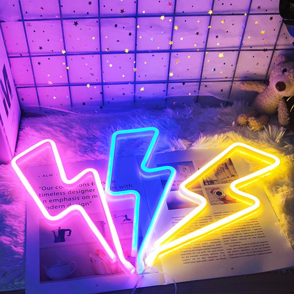 Neonowy napis Piorun