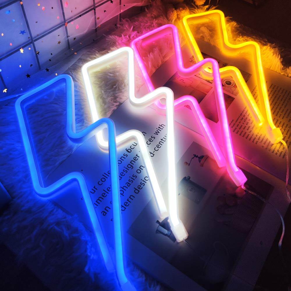 Neonowy napis Piorun