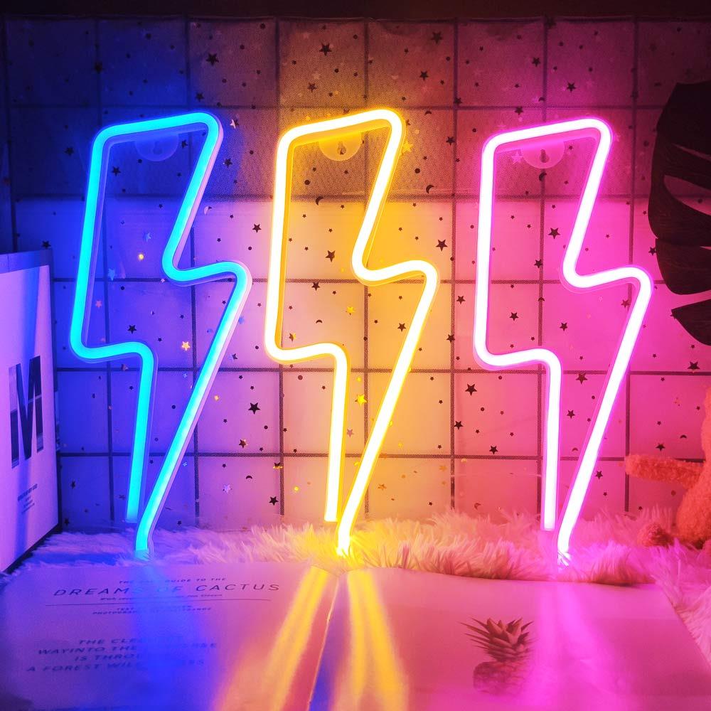 Neonowy napis Piorun