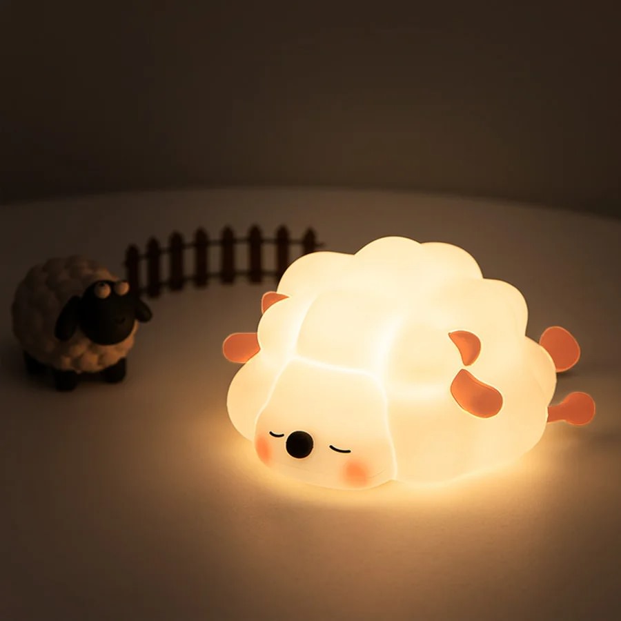 Świecąca owca nocna lampka