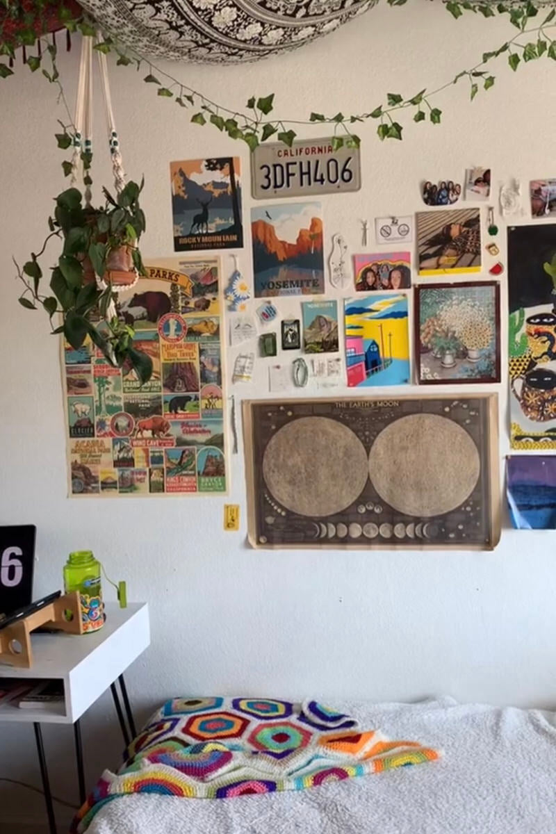 Plakat z atlasem księżycowym vintage na papierze kraft