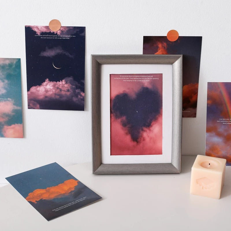 Kolorowe plakaty ścienne z pastelowymi chmurami Twilight
