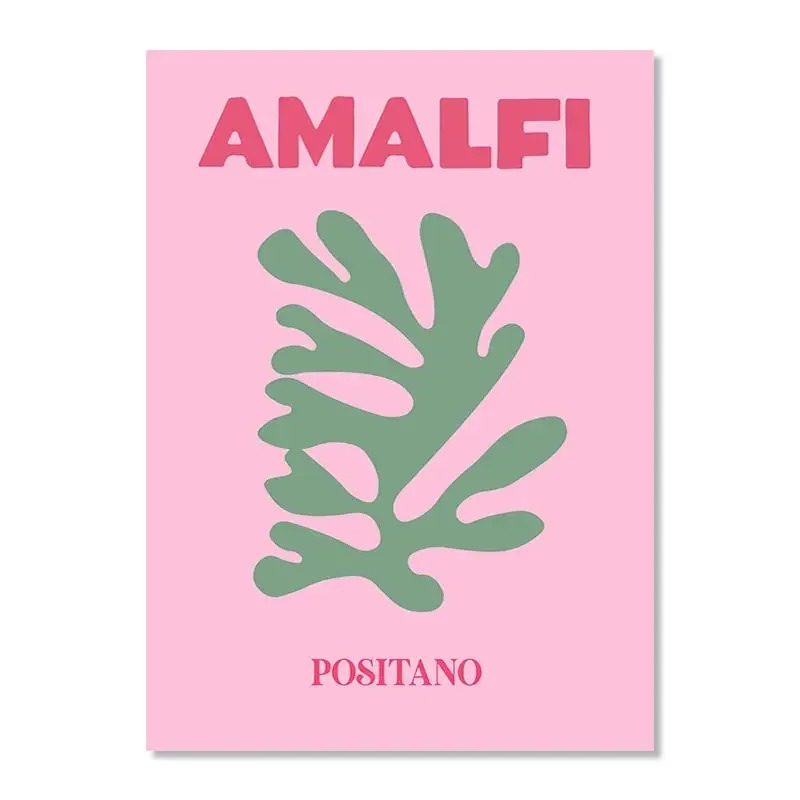 Plakaty z pastelowymi miastami w stylu preppy