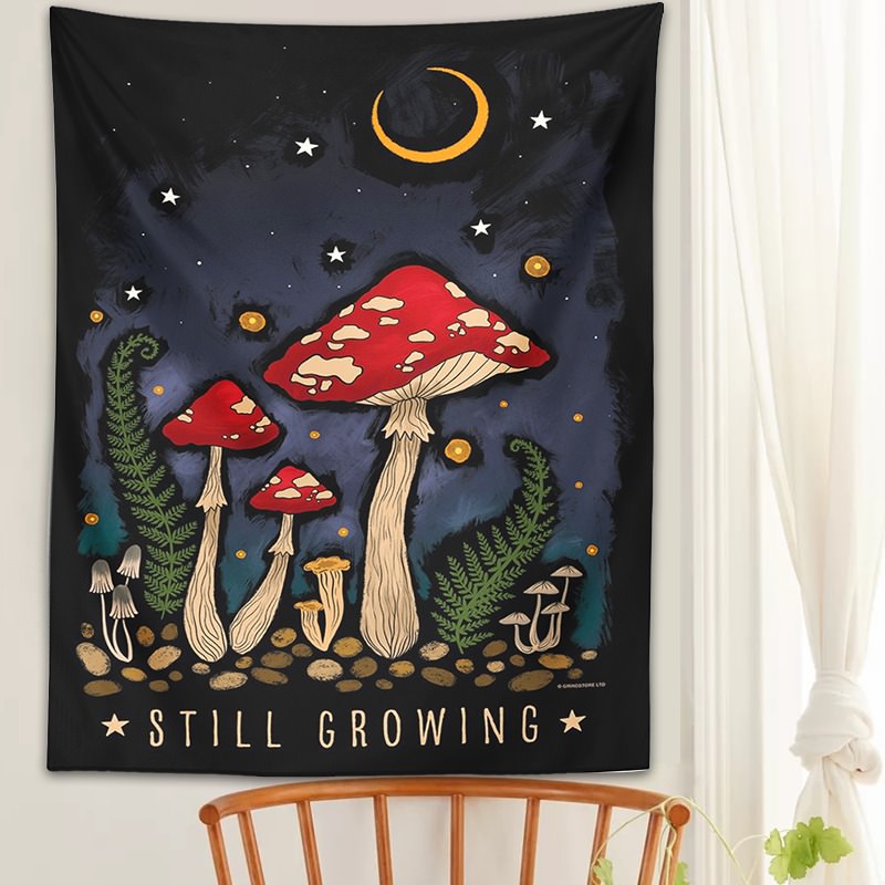 Tapestry z grzybami Still Growing