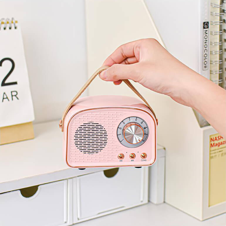 Retro okrągły głośnik Bluetooth radiowy