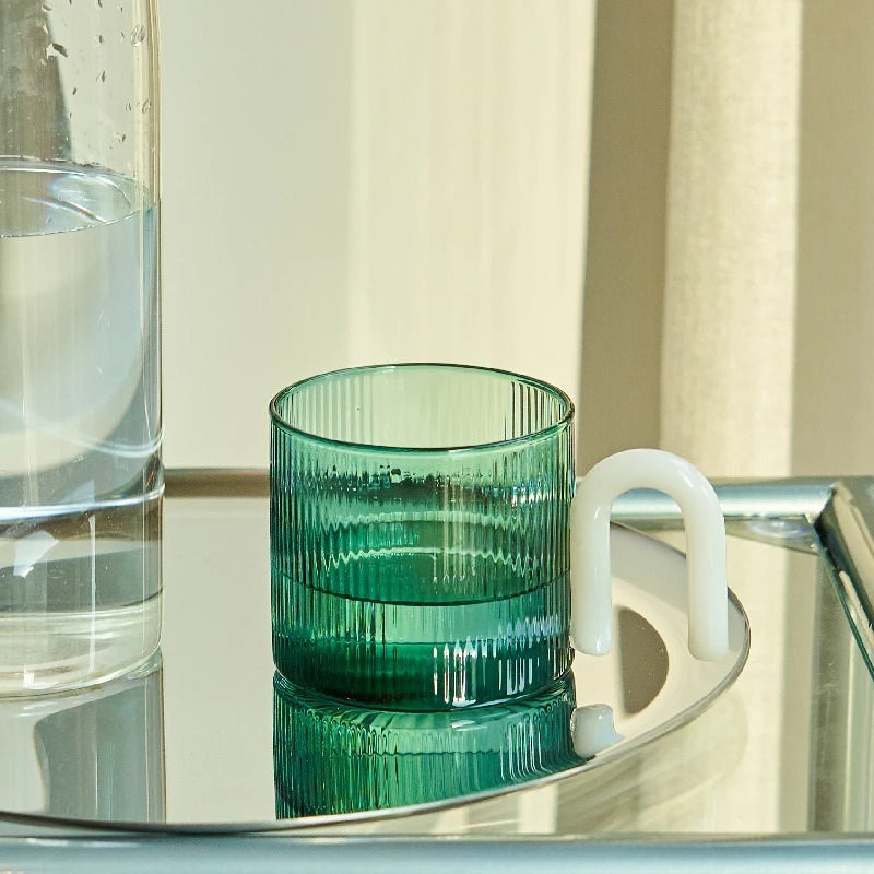 Retro kufel szklany Ripple