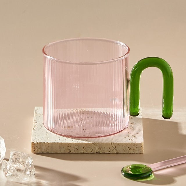 Retro kufel szklany Ripple
