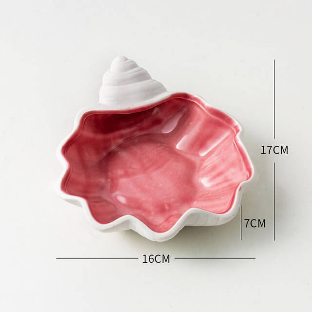 Ceramiczna taca na biżuterię w kształcie muszli