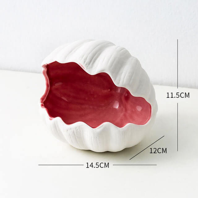 Ceramiczna taca na biżuterię w kształcie muszli