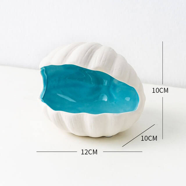 Ceramiczna taca na biżuterię w kształcie muszli