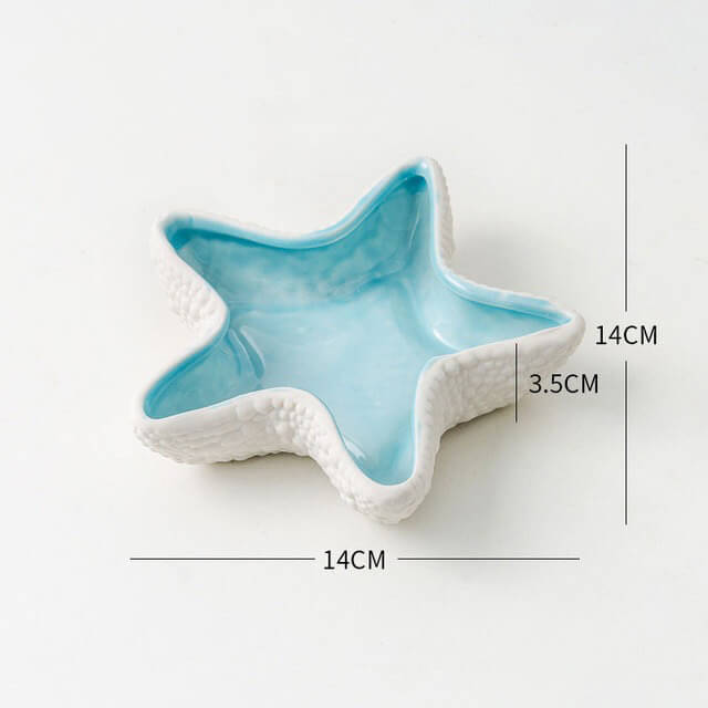 Ceramiczna taca na biżuterię w kształcie muszli