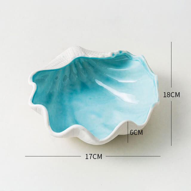 Ceramiczna taca na biżuterię w kształcie muszli