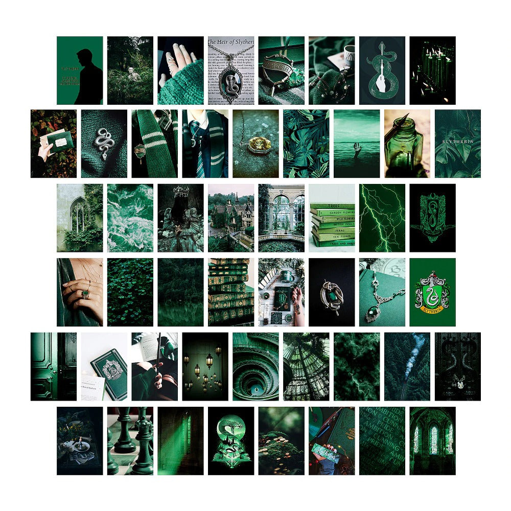 Karty z kolażem ścianek Slither Green