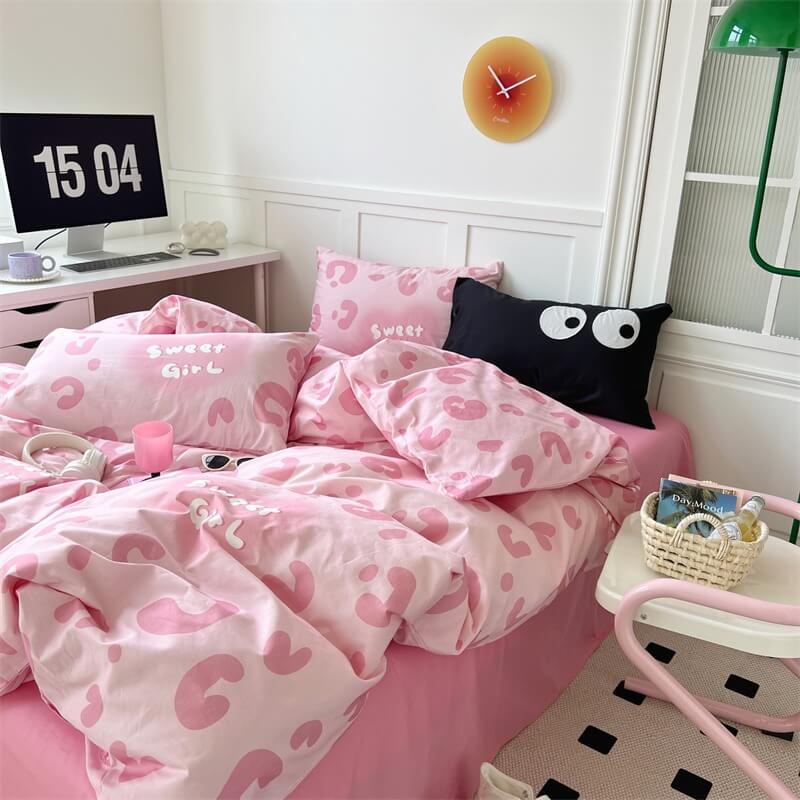 Zestaw pościeli Pink Leopard Print Sweet Girl
