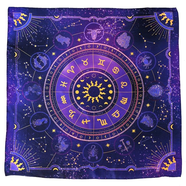 Chustka na ołtarz z Tarotowym Kołem Zodiaku