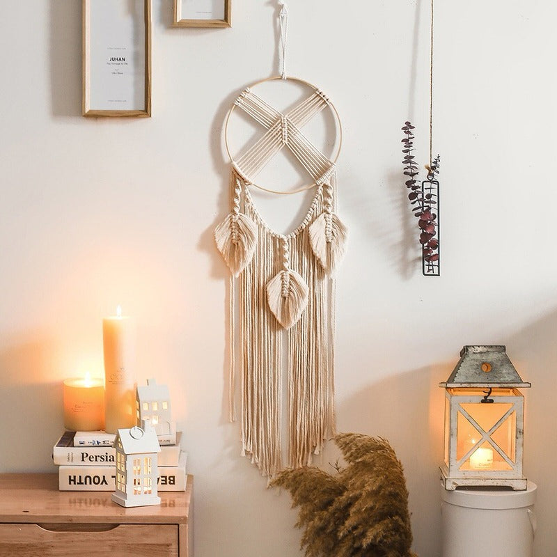 Makramowy łapacz snów z frędzlami Cross