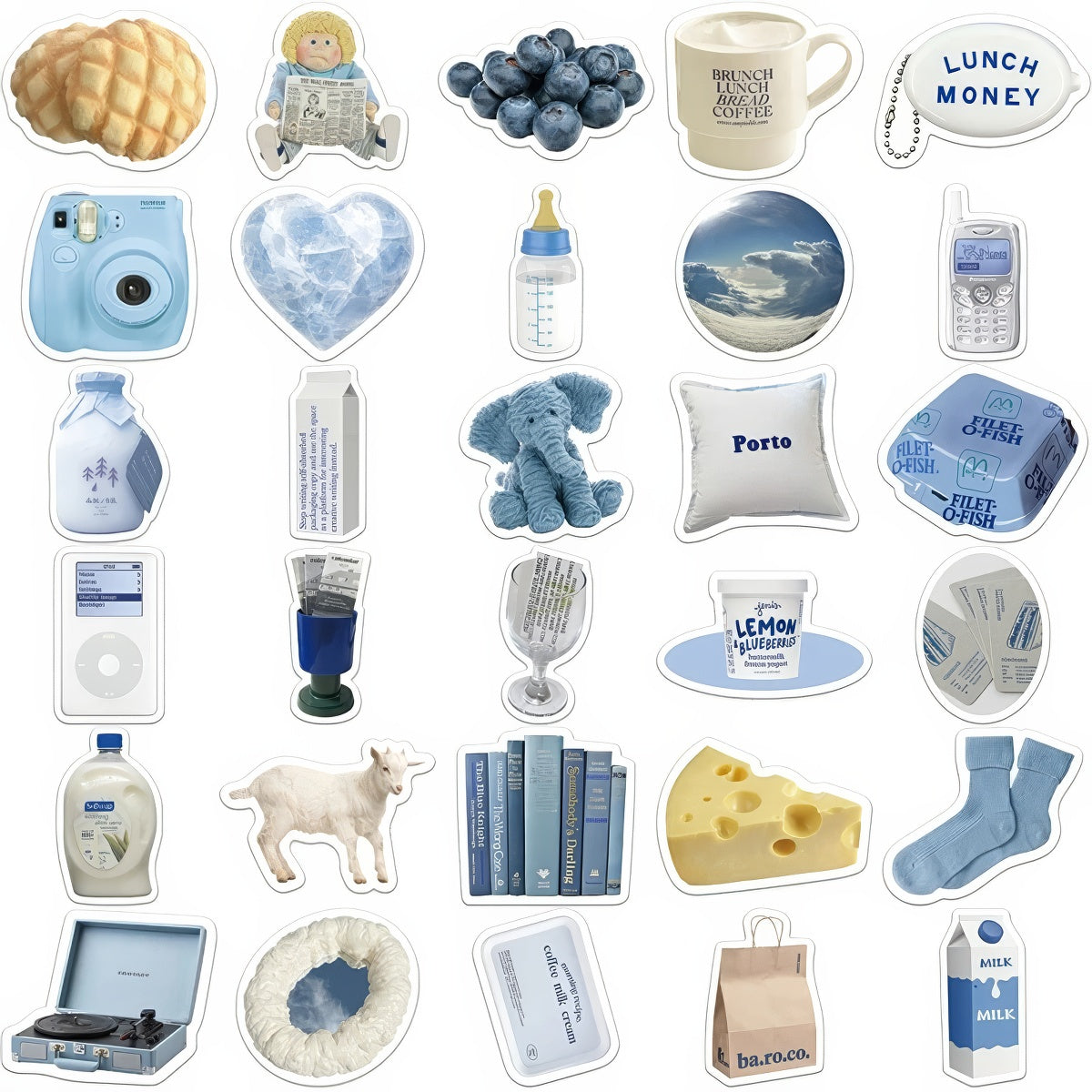 Zestaw Nakletek Bluecore Aesthetic