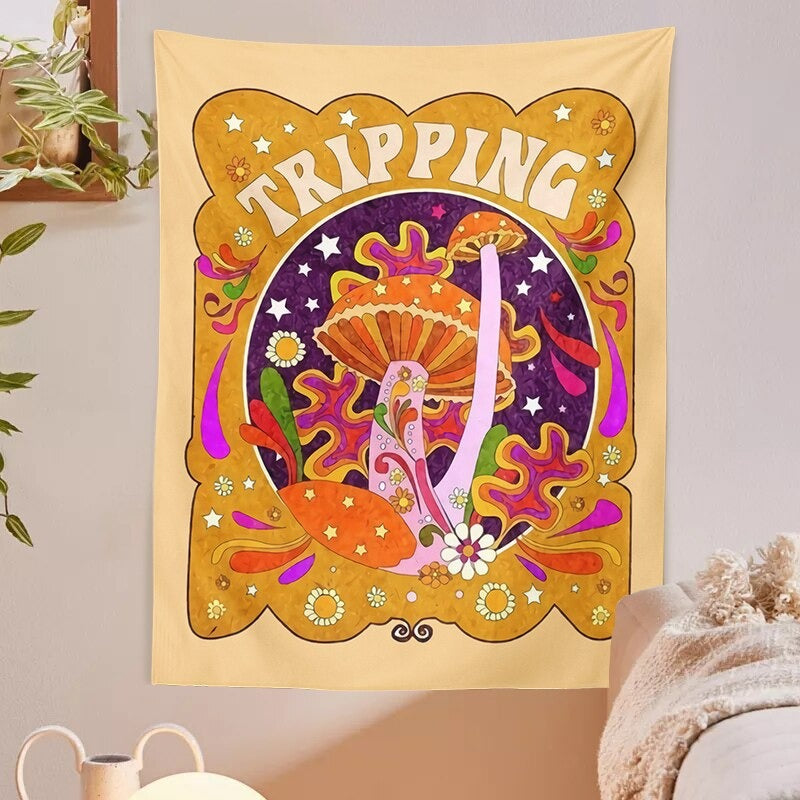 Vintage'owa tapiseria Tripping 70s