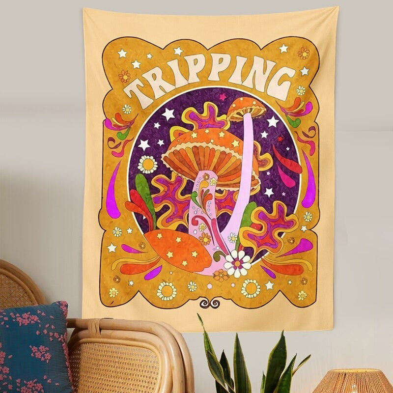 Vintage'owa tapiseria Tripping 70s