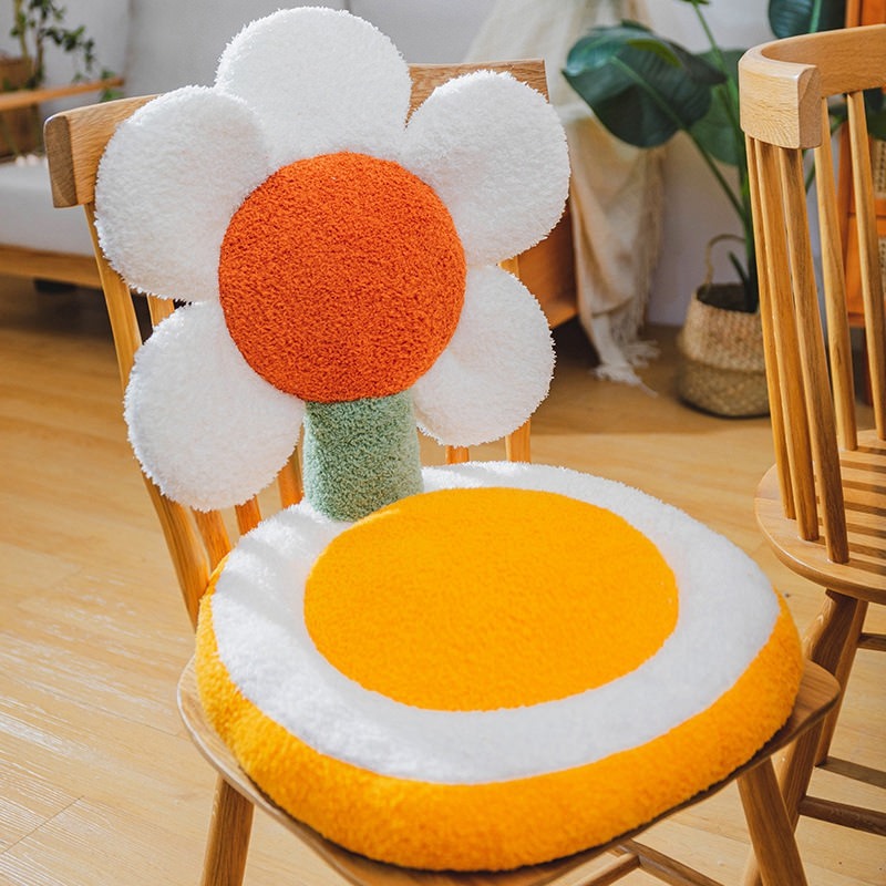 Terry Flowers Pluszowa poduszka na siedzenie