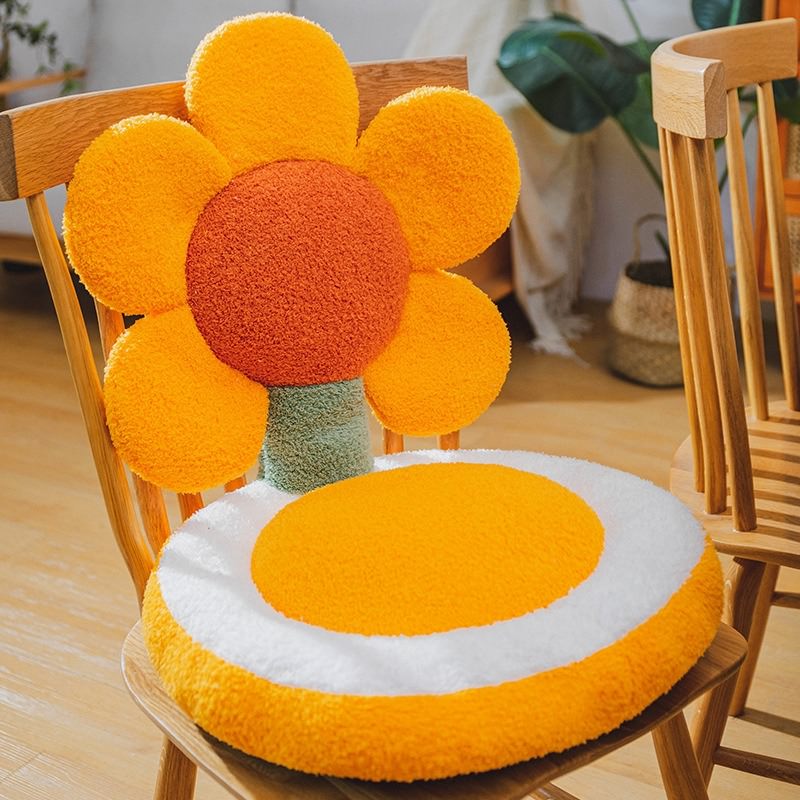 Terry Flowers Pluszowa poduszka na siedzenie