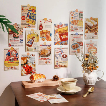 Wsporniki plakatów z cukierkami vintage na ścianę zestaw kart