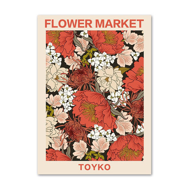 Wintage Pale Floral Art Canvas Posters