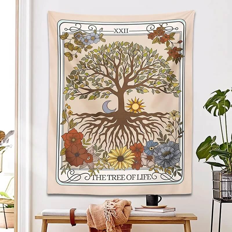 Wangielskie Gobelin Tarot Drzewo Życia Vintage