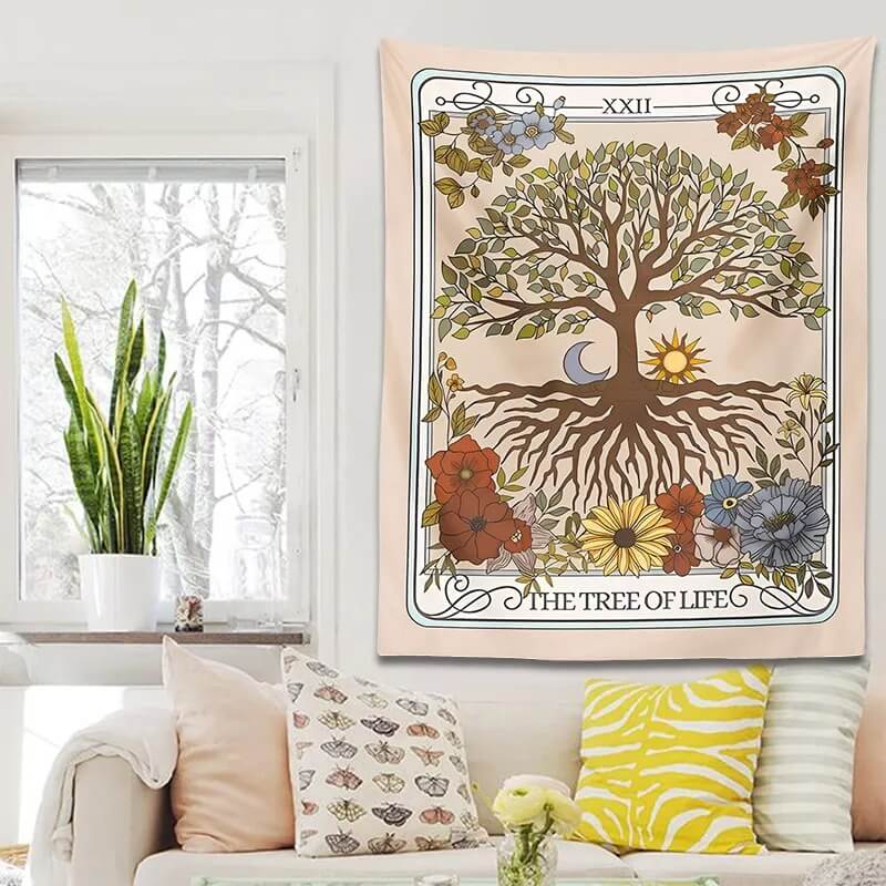 Wangielskie Gobelin Tarot Drzewo Życia Vintage