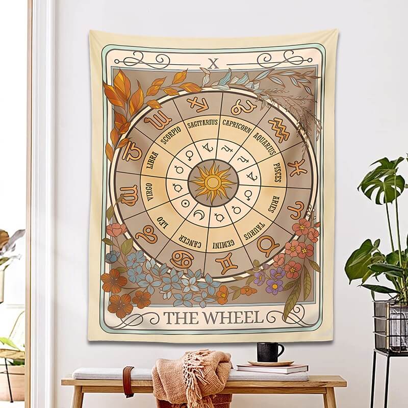 Obrus z Tarotem Koła Zodiaku